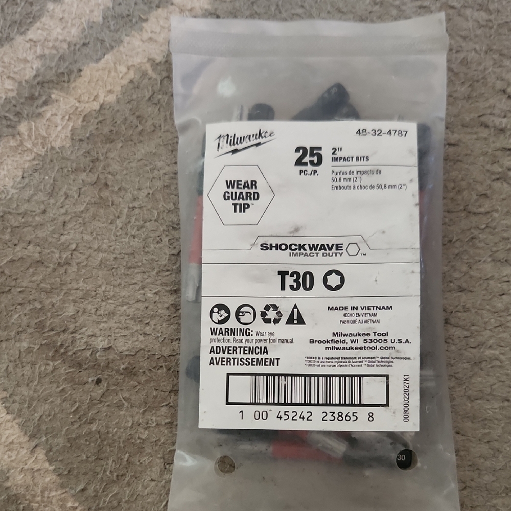 Milwaukee Shockwave Impact Duty T30 Bits